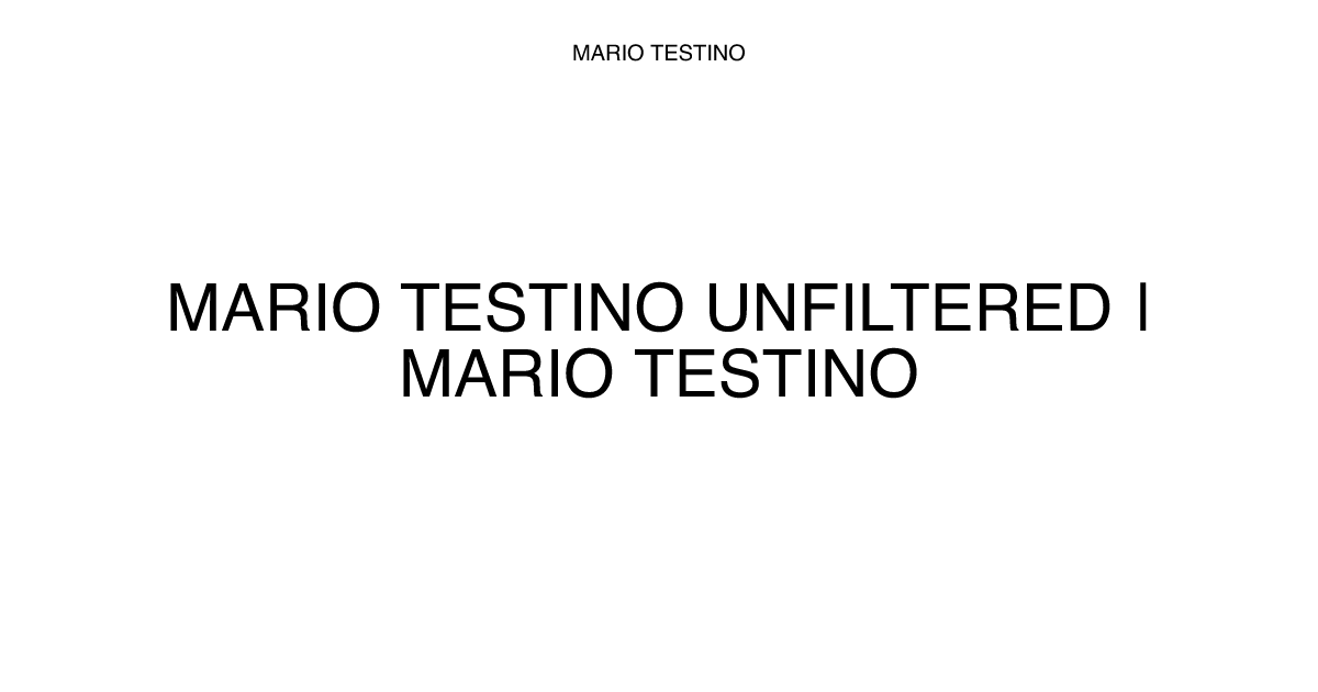 Mario Testino Unfiltered | Mario Testino